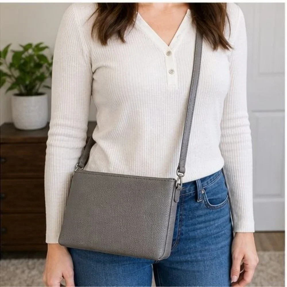 Ivory Quilted Crossbody Bag